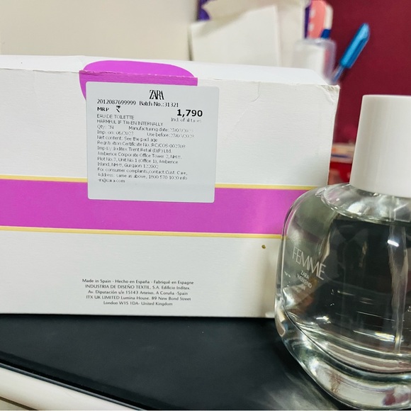 New Zara Perfume Femme(90ml) EDT - Picture 2 of 3